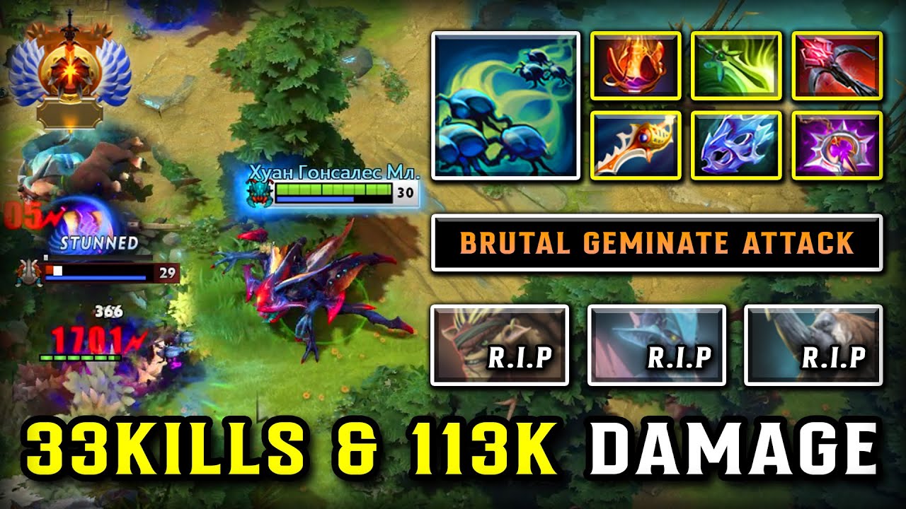 EPIC 33KILLS & 113K DAMAGE DEALT CARRY Weaver | Max Slotted Build | Brutal Geminate Attack DOTA 2