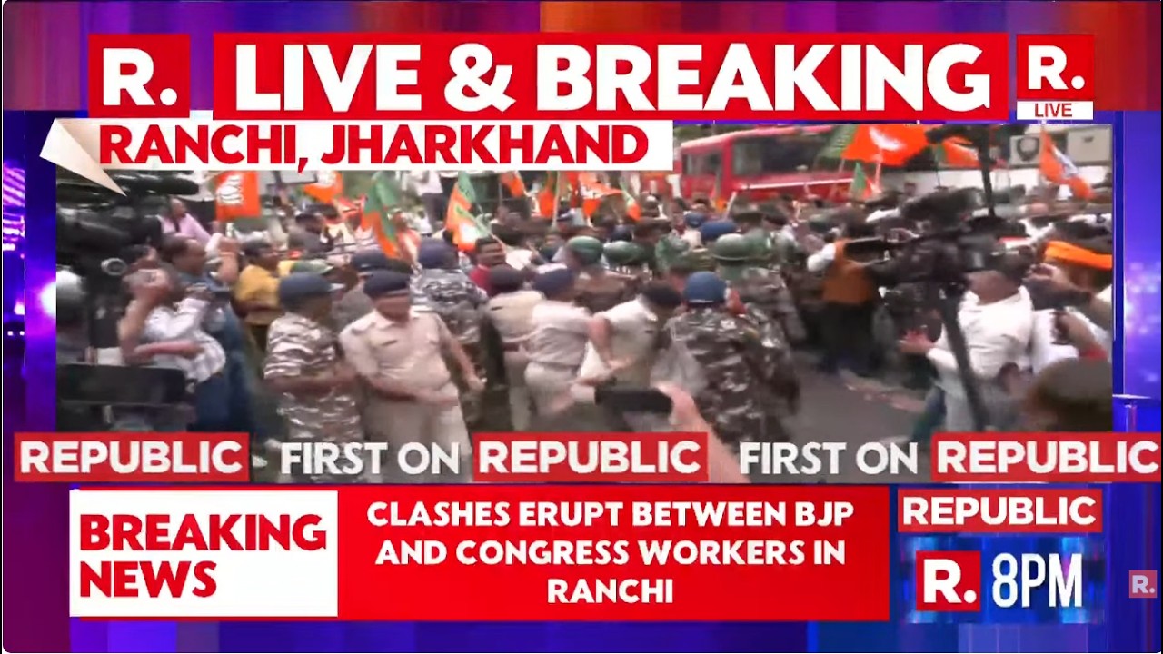 BREAKING LIVE: Clashes Erupt Between Congress And BJP Workers In Ranchi | NEET | CJP
