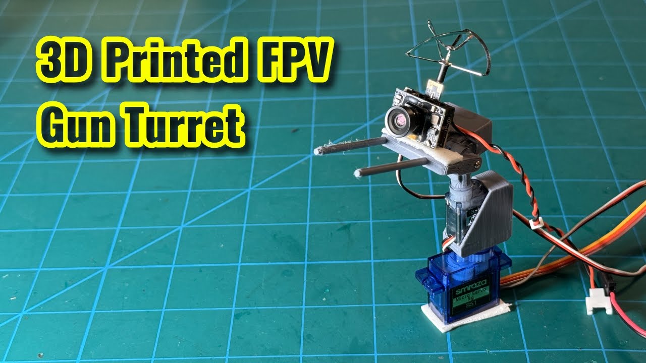 Tiny 3D Printed FPV Gun Turret: Perfect Add-On for Any Plane!