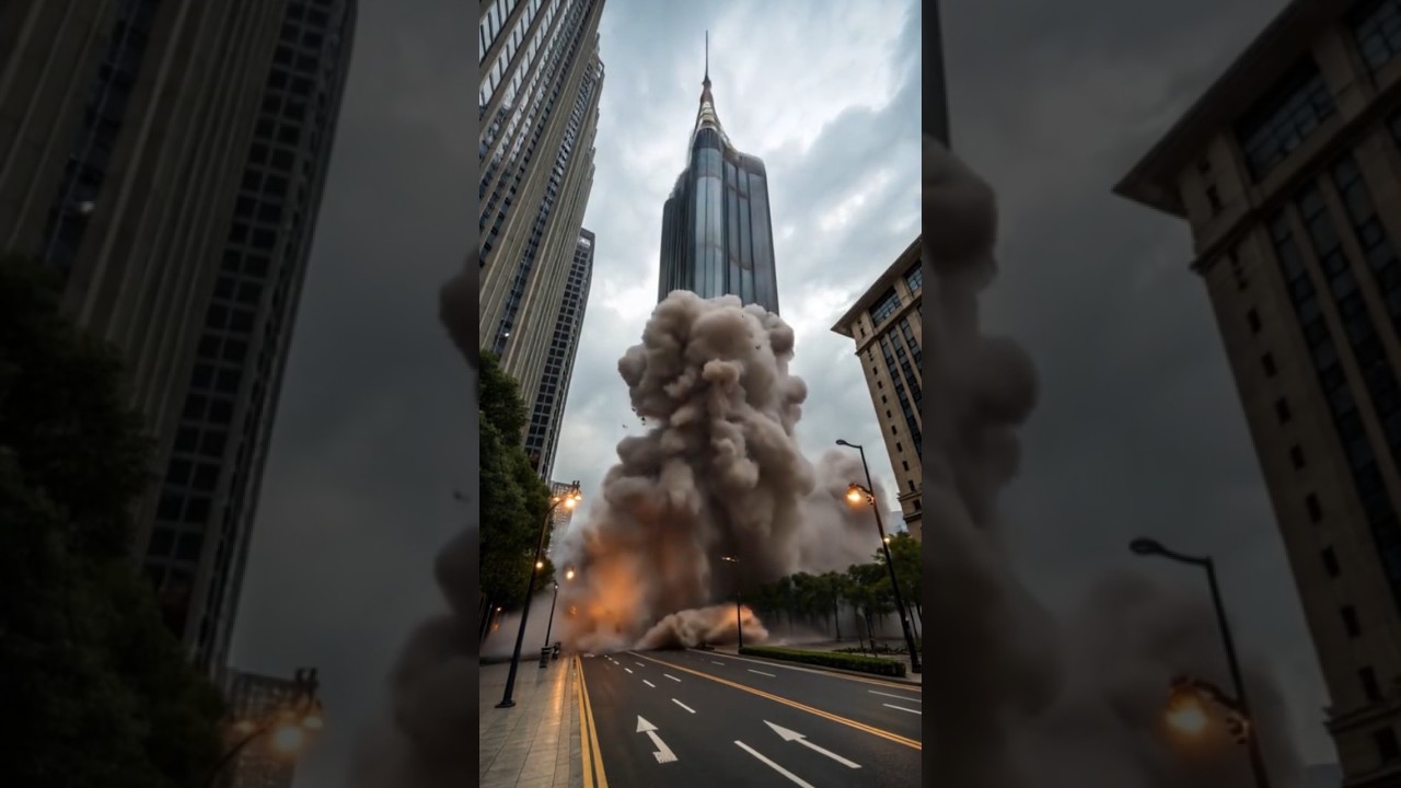 California Luxury Building Demolition 😱#sismo #chile #california #fyp #viral #demolition