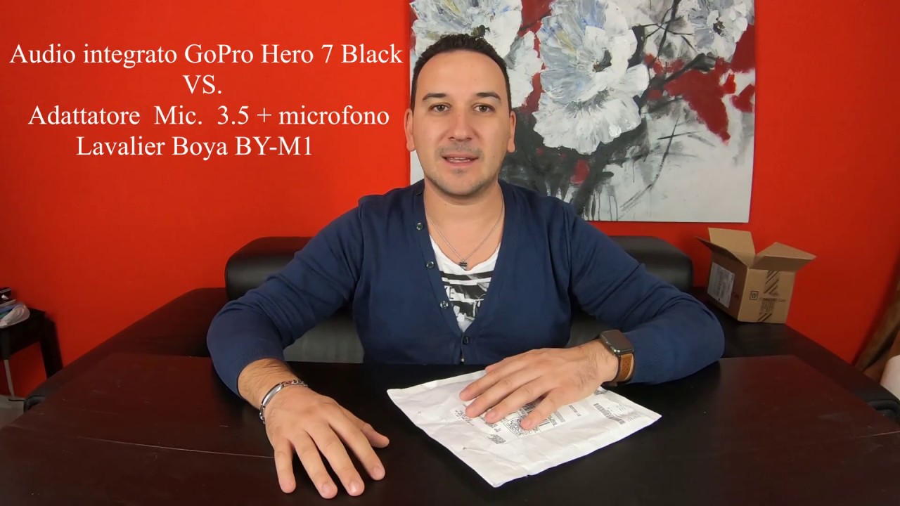 GoPro Hero 7 Black test audio integrato VS. microfono Boya BY M1 + adattatore 3.5mm Mic Adapter