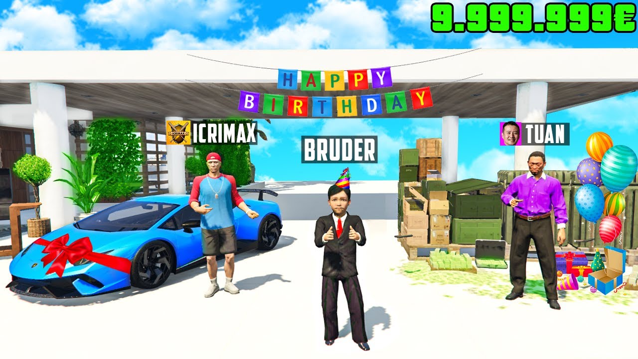 KLEINER BRUDER hat GEBURTSTAG in GTA 5 RP!