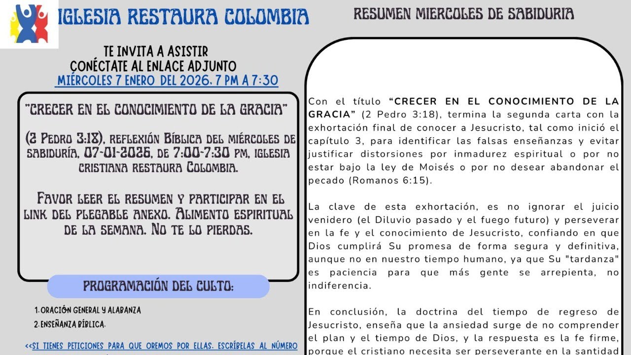 CRECER EN EL CONOCIMIENTO DE LA GRACIA