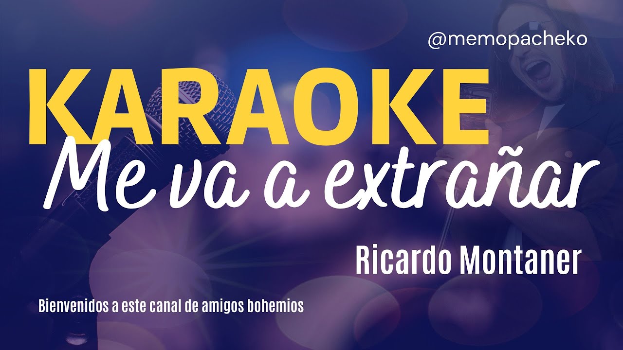 Me va a extrañar karaoke piano  | Ricardo Montaner | Tono bajo