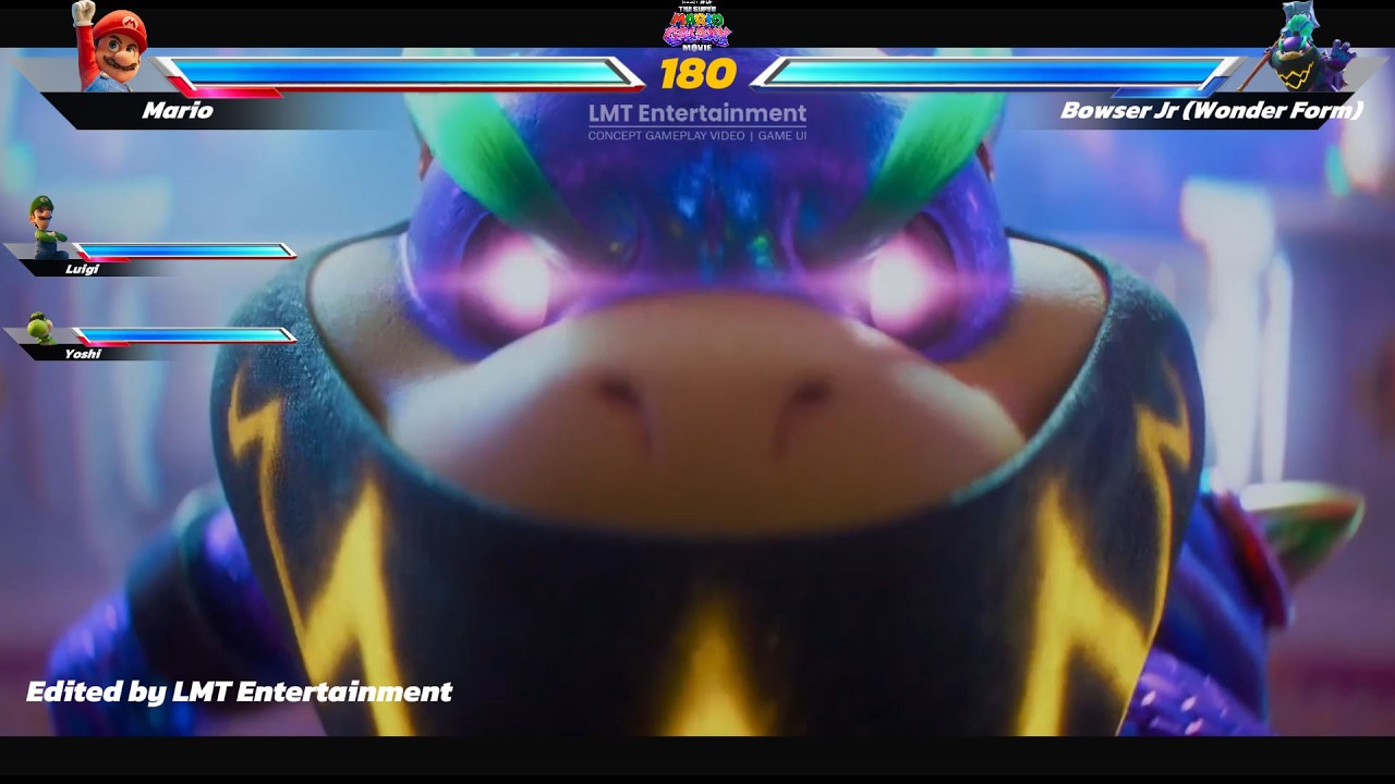 Mario Galaxy 2026: Mario, Luigi And Yoshi Vs Bowser and Bowser Jr WITH HEALTHBARS | Concept Game UI