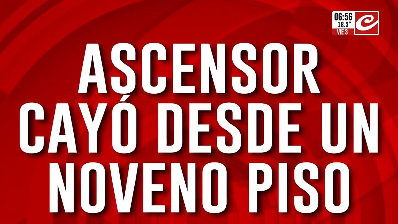 Ascensor repleto de j&oacute;venes cay&oacute; desde un noveno piso en Palermo