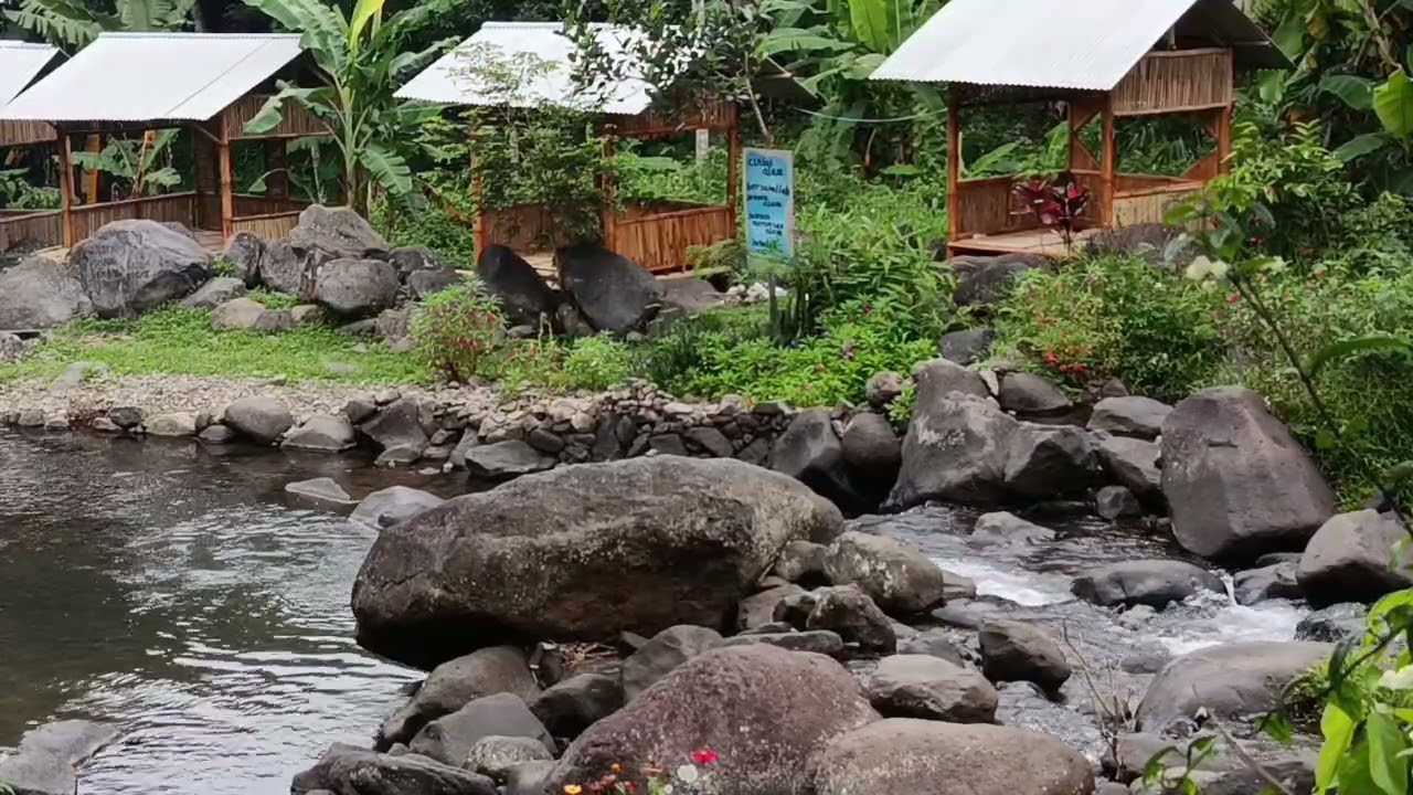 Peaceful Bamboo Gazebo By A Mountain River | Pure Nature Ambience