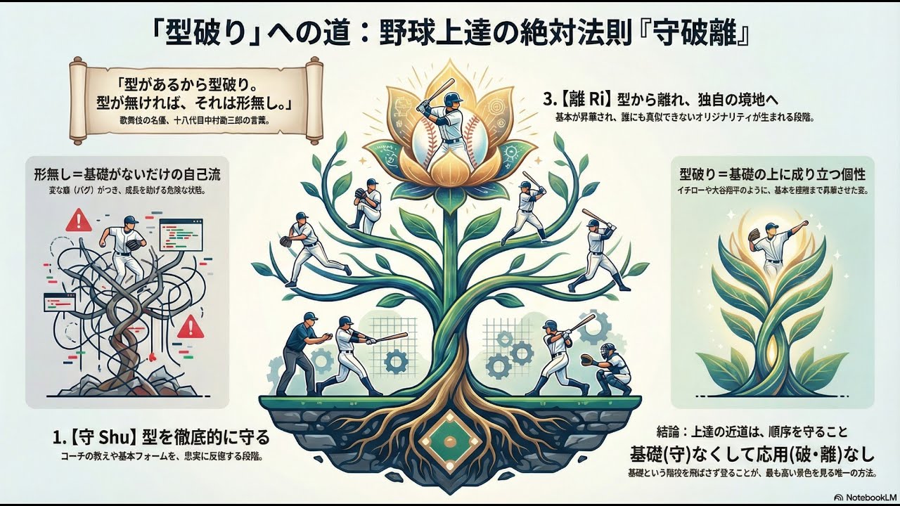 「型破り」と「形無し」は違う。野球指導における『守・破・離』の正しい順序と、個性が開花するタイミング