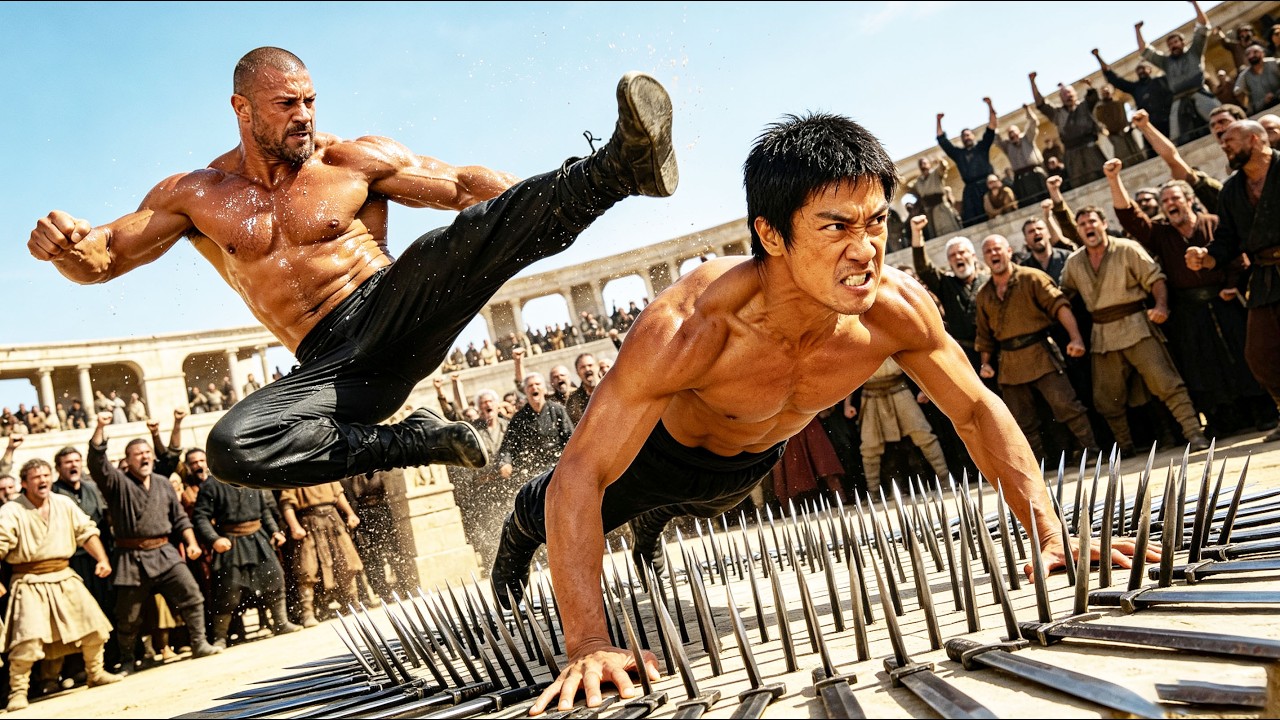Kung Fu Action Movie!A mocked young man climbs a blade ladder barefoot and defeats every challenger!