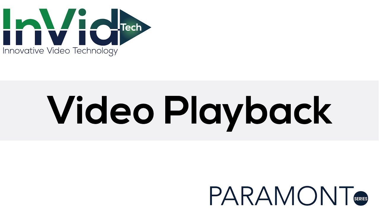 Video Playback Training