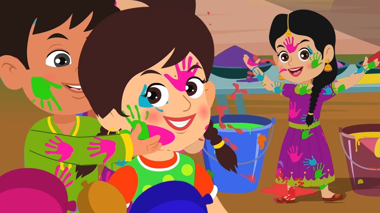 Holi Aayi Holi Aayi | Nursery Rhymes Hindi | Kids Rhymes Hindi | Indian Festival Rhyme
