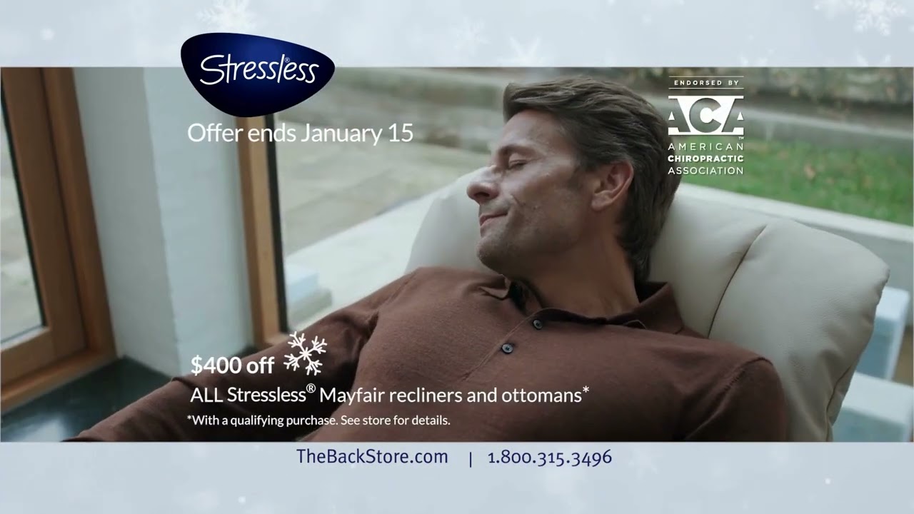 Save $400 on the Stressless Mayfair this Holiday Season at The Back Store - Stressless Charity Event