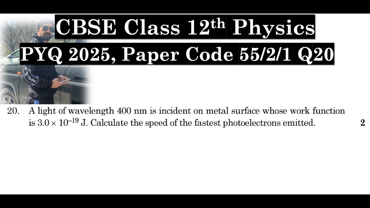 A light of wavelength 400 nm is incident on metal surface whose work function is 3 x 10^-19. Calcula