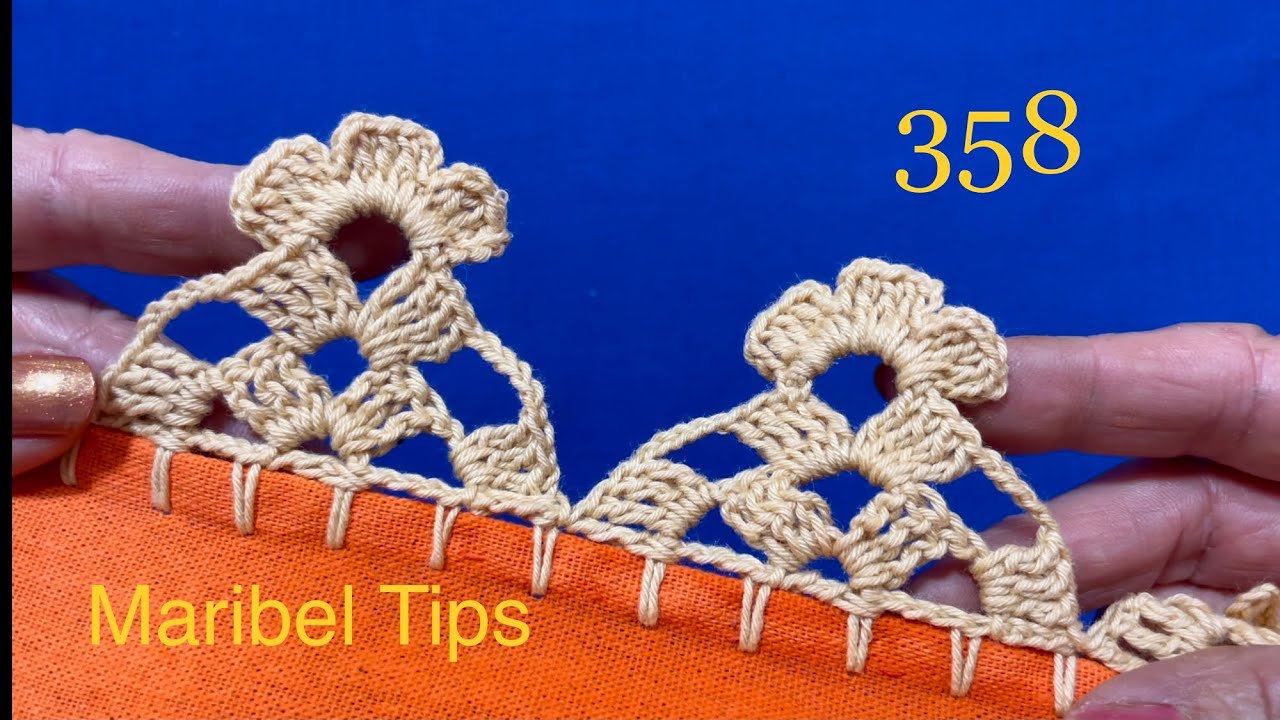 🍓¡UNICA Y ORIGINAL! aplica esta hermosa puntilla en algun proyecto💥 orilla de flores # 358