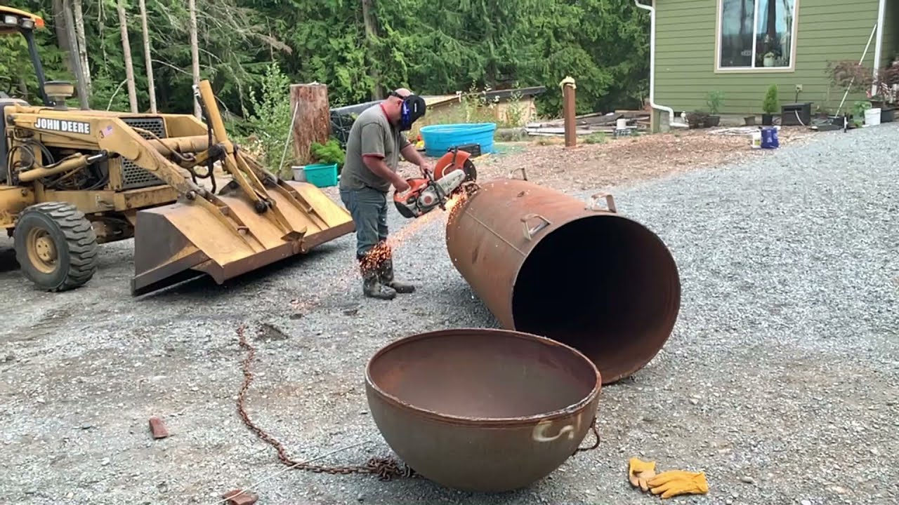 Making a Fire Pit out of a Propane Tank
