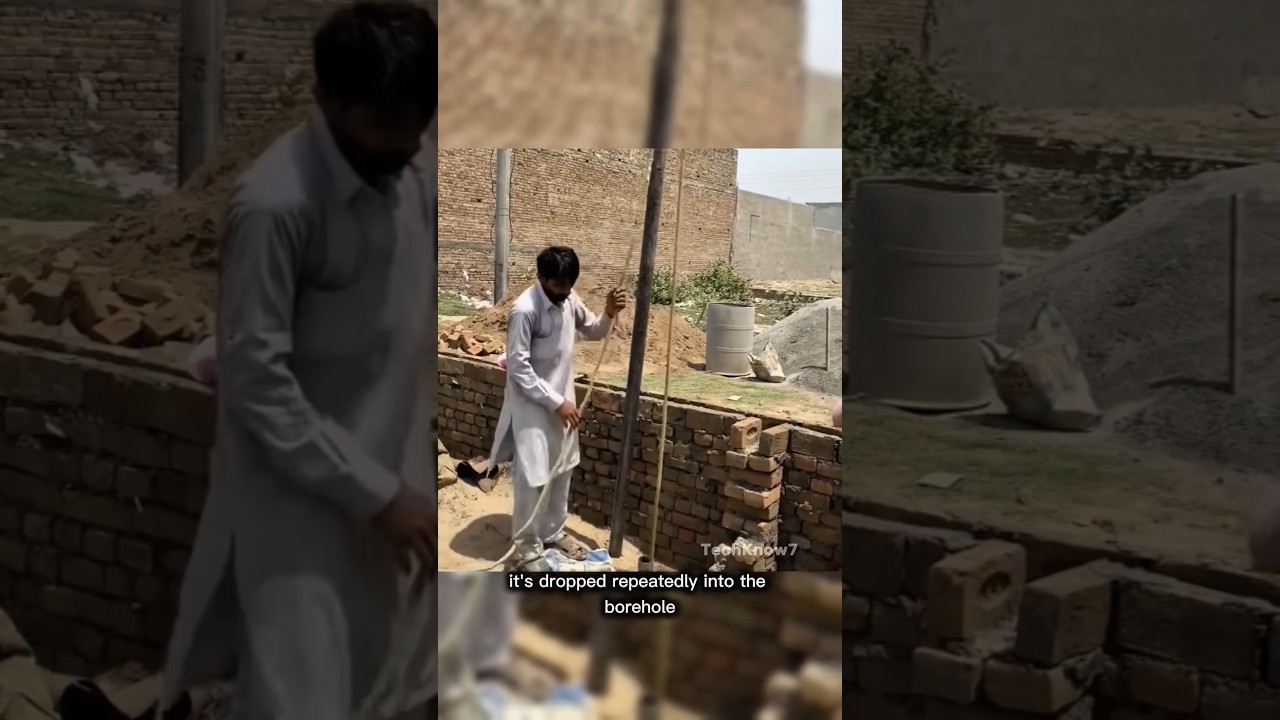 How Pakistani Drill a Water Well Manually