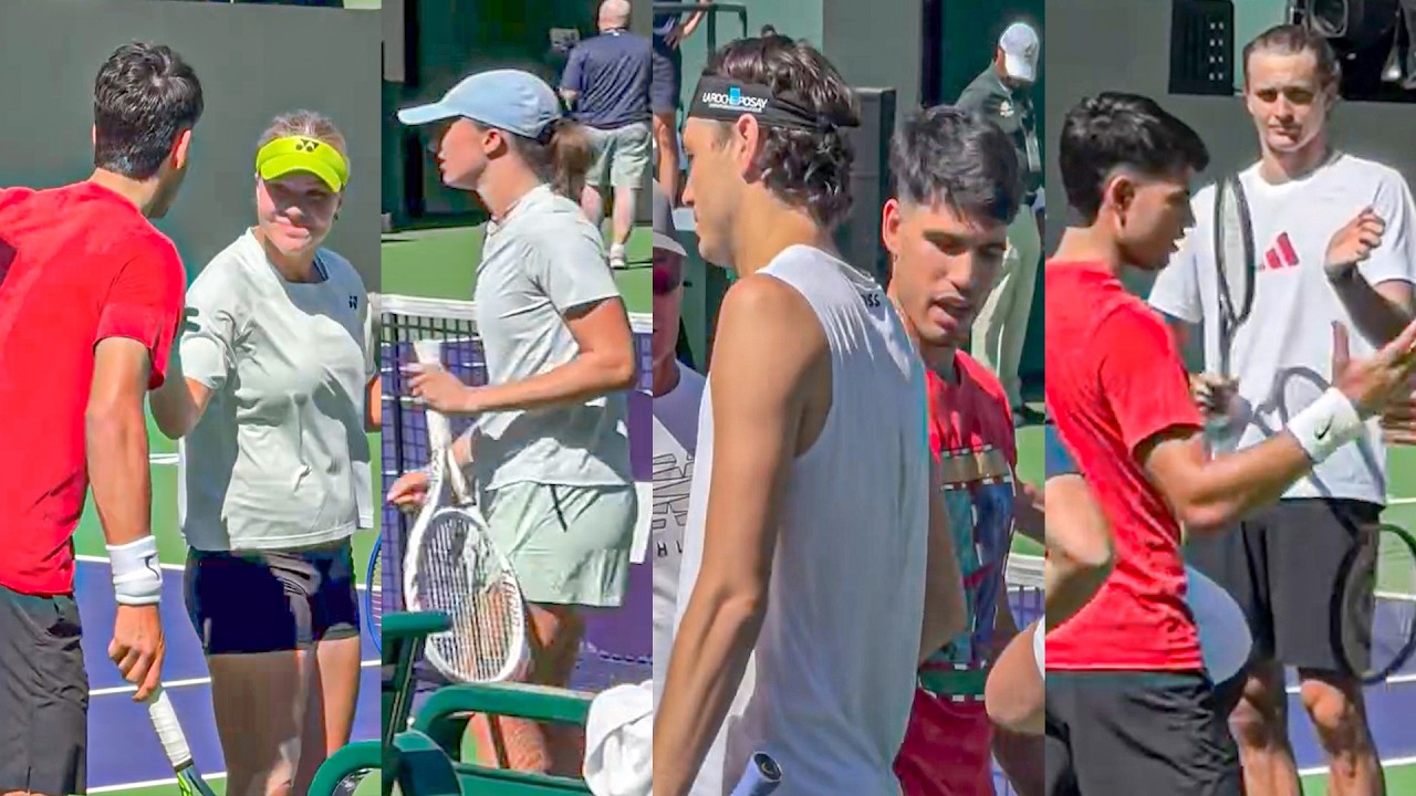 Alcaraz, Swiatek, Shnaider, Zverev, Fritz Having Fun on Court | Indian Wells 2026