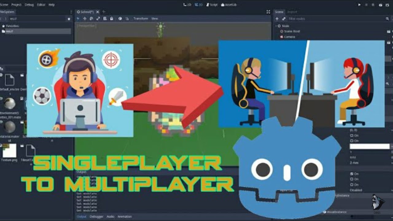 Turning a singleplayer game to multiplayer in 9 minutes | Godot
