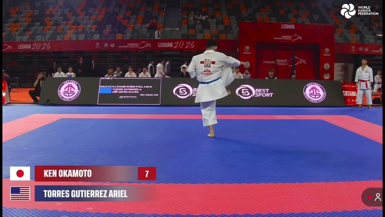 Ariel Torres Gutierrez 🇺🇸 (Anan Dai) Vs Ken Okamoto 🇯🇵  (Sochin) Male Kata K-1 P-League, Leshan 2026