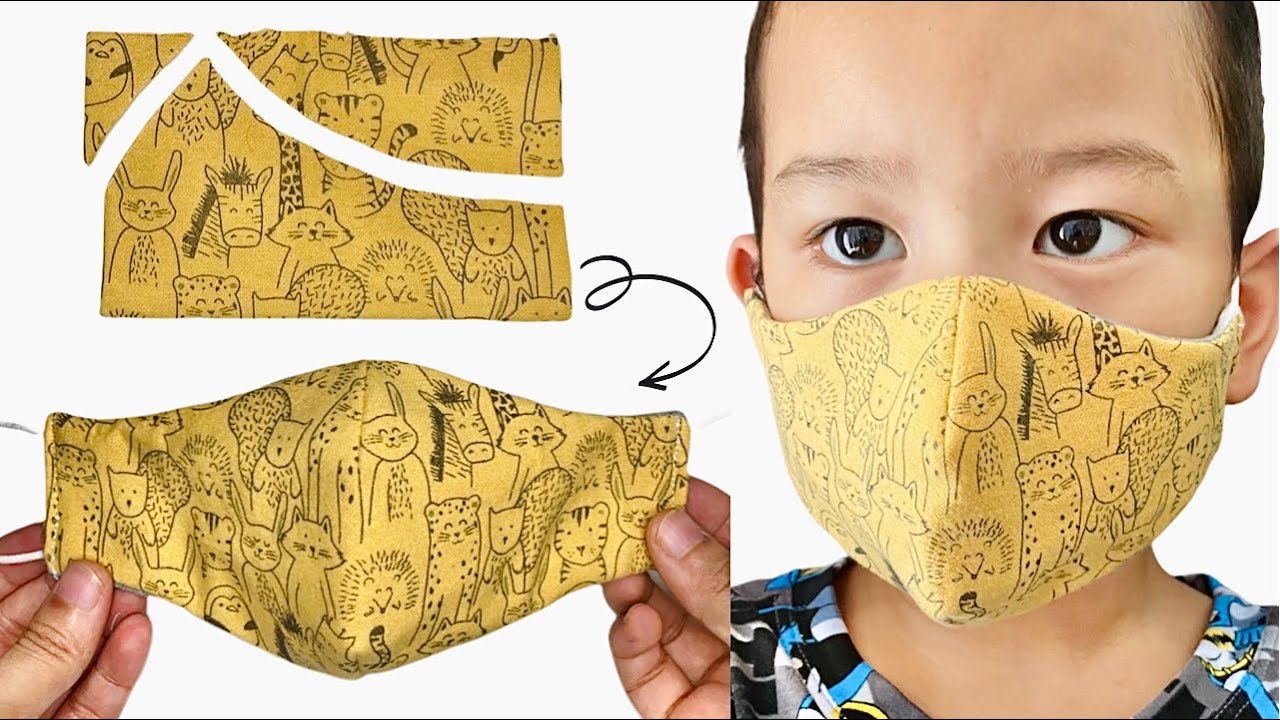 No gap on sides! Easy way to make  Face Mask for Kids