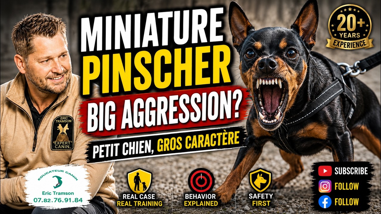 Vidéo de l’éducation d’un Pinscher agressif dans la rue avec Eric Tramson