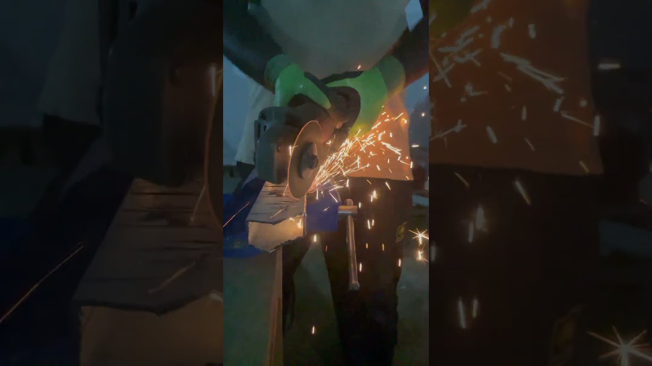 Angle Grinder Sparks Show! 🔥 Cutting Metal Box Bar | Grinder Power
