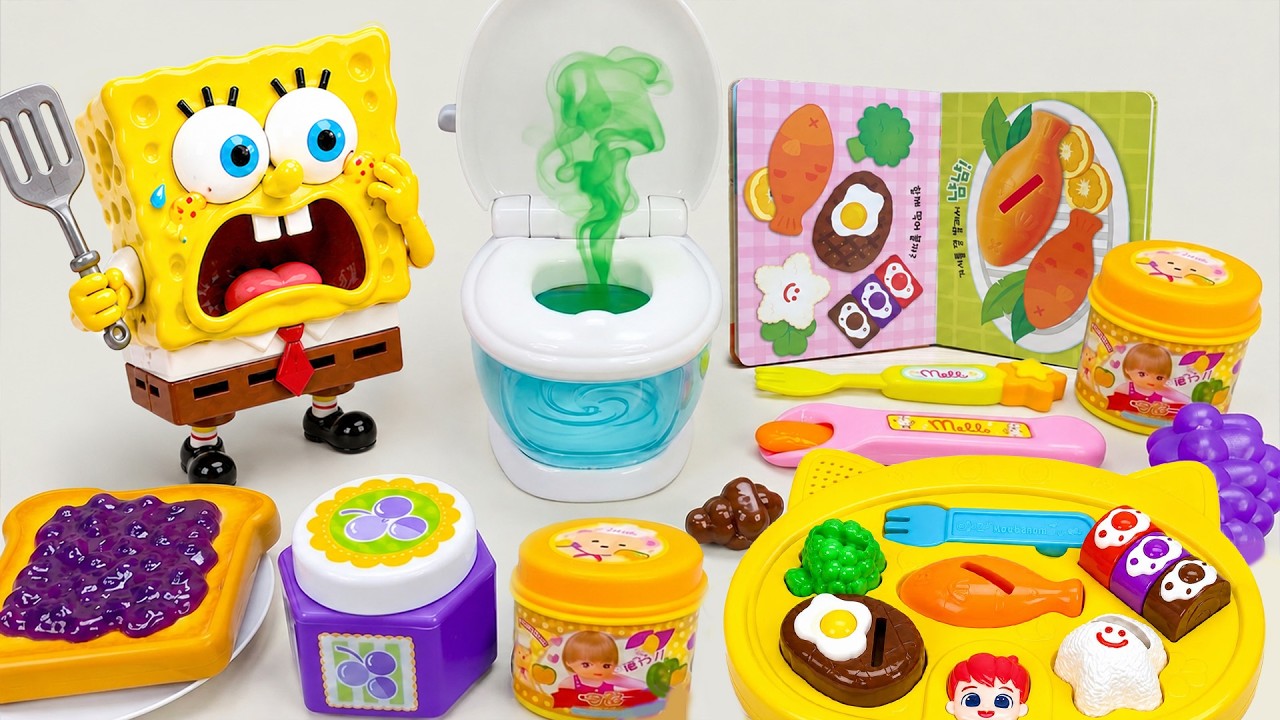 Satisfying Unboxing SpongeBob & Patrick SquarePants Toilet Toys Set ASMR