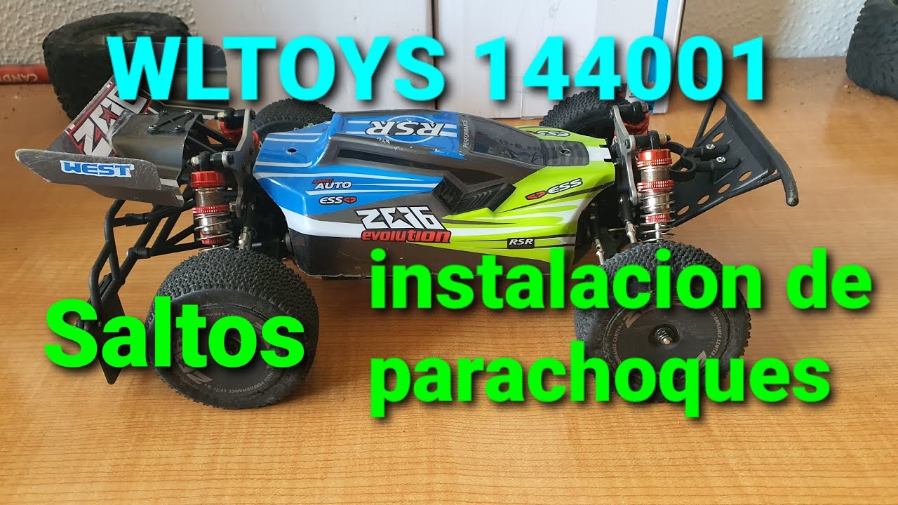 WLTOYS 144001, Review de los parachoques, Instalación y saltos sin compasión. Upgrade