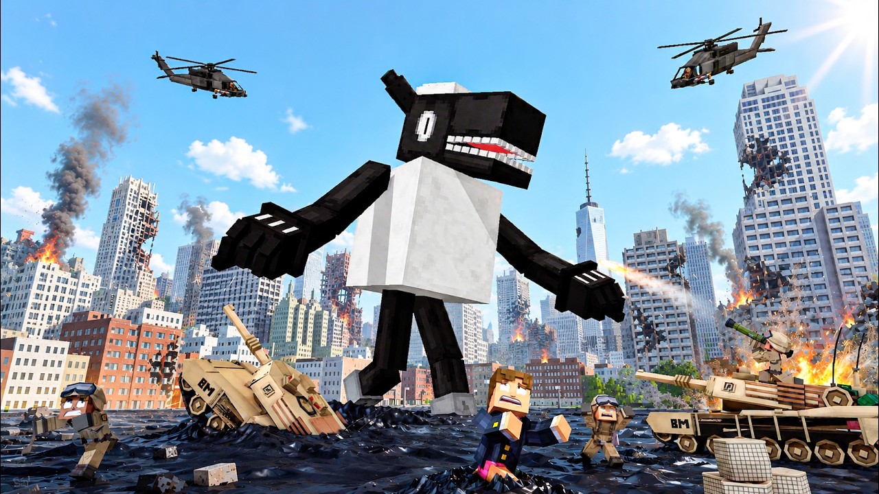 CARTOON SHEEP APARECEU NO MINECRAFT !! ( TREVOR HENDERSON )
