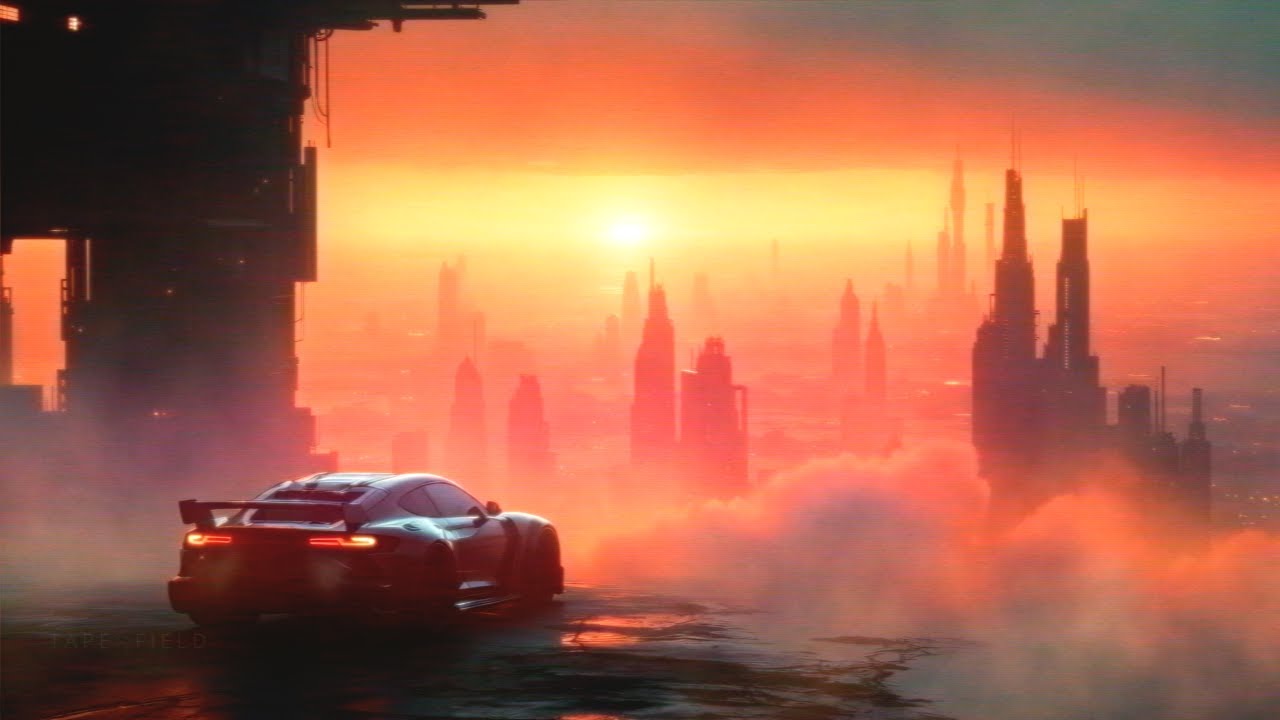 EdgeLight - Cyberpunk Sunset Drive: Analog Ambient for Focus & Sleep [VHS]