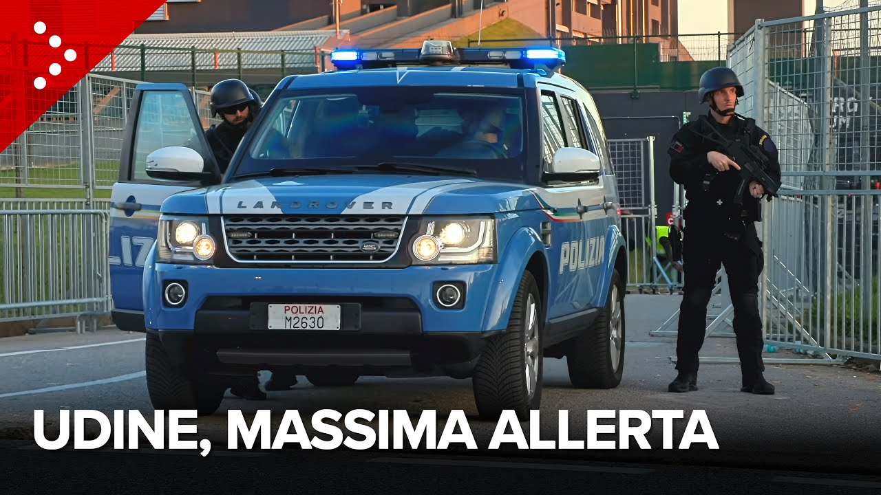 Massima allerta a Udine per Italia-Israele: la nazionale israeliana allo stadio per l'allenamento