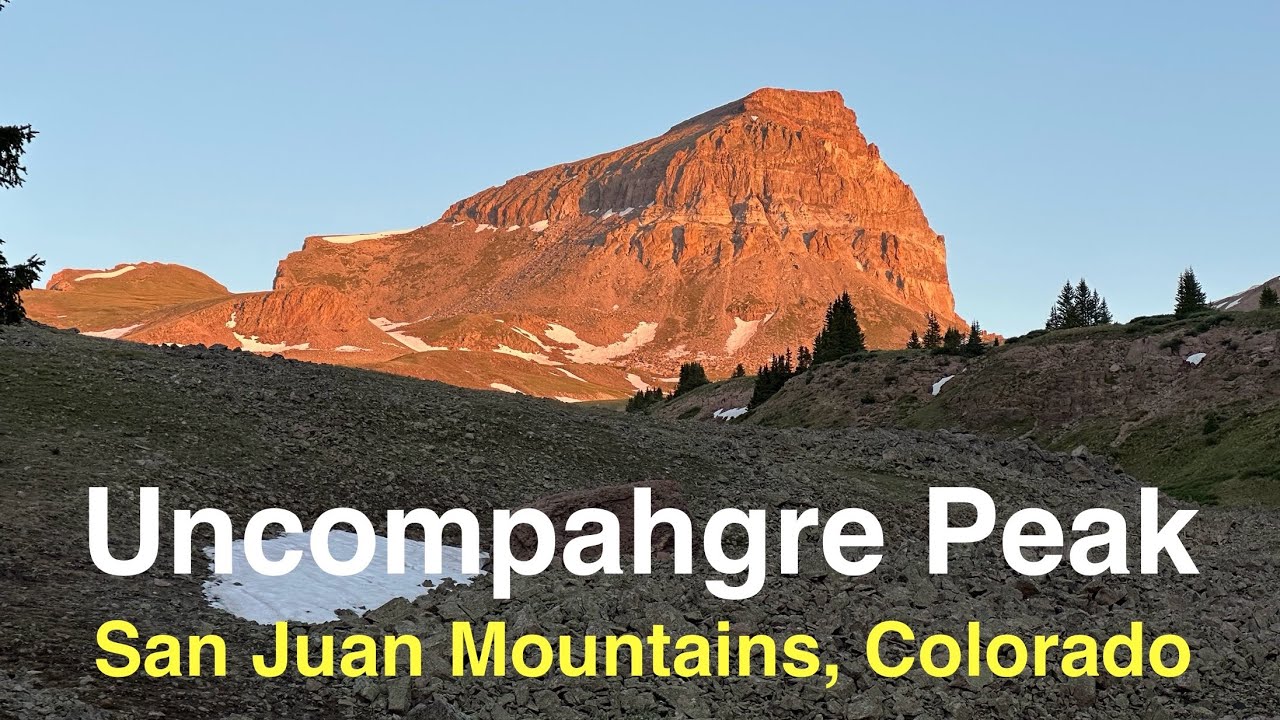 Hiking 14er Uncompahgre Peak, the highest peak in the San Juans, from Nellie Creek TH, Colorado