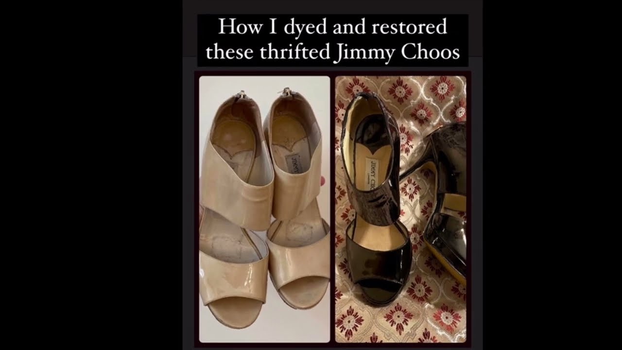 Jimmy Choos Jet Black Angelus Dye Transformation