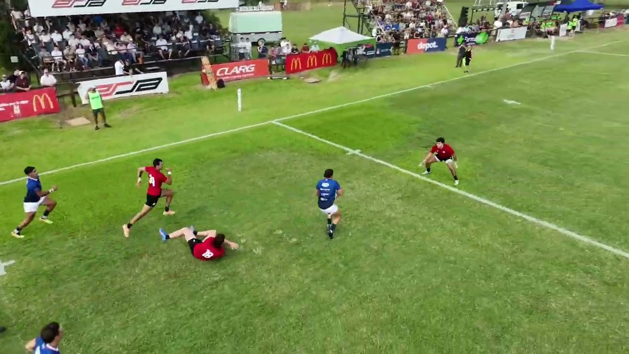 El primer try en la historia de Capibaras XV desde el aire 