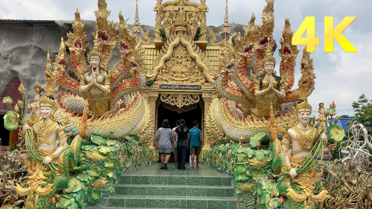 [4K] A walk on Wang Phraya Nak at Wat Maniwong / Nakhon Nayak