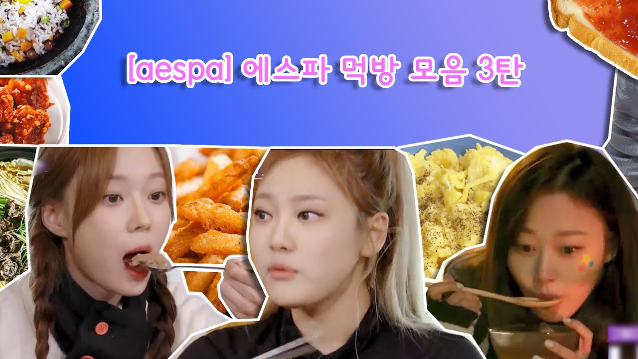 [aespa] 에스파 먹방 모음 3탄 🍲🥪🍟🍦🍹