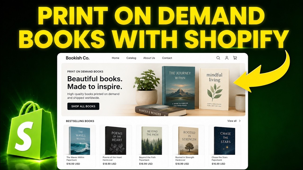 How to Print on Demand Books with Shopify (FAST & EASY)