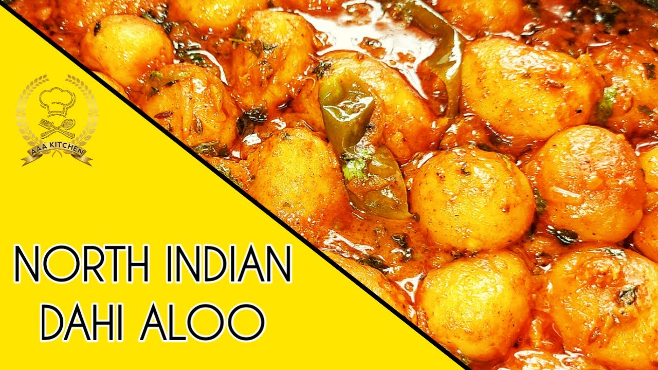 🟢 NORTH INDIAN DAHI ALOO | BABY POTATOES CURRY | Potato Spice Yogurt Curry | AAA KITCHEN