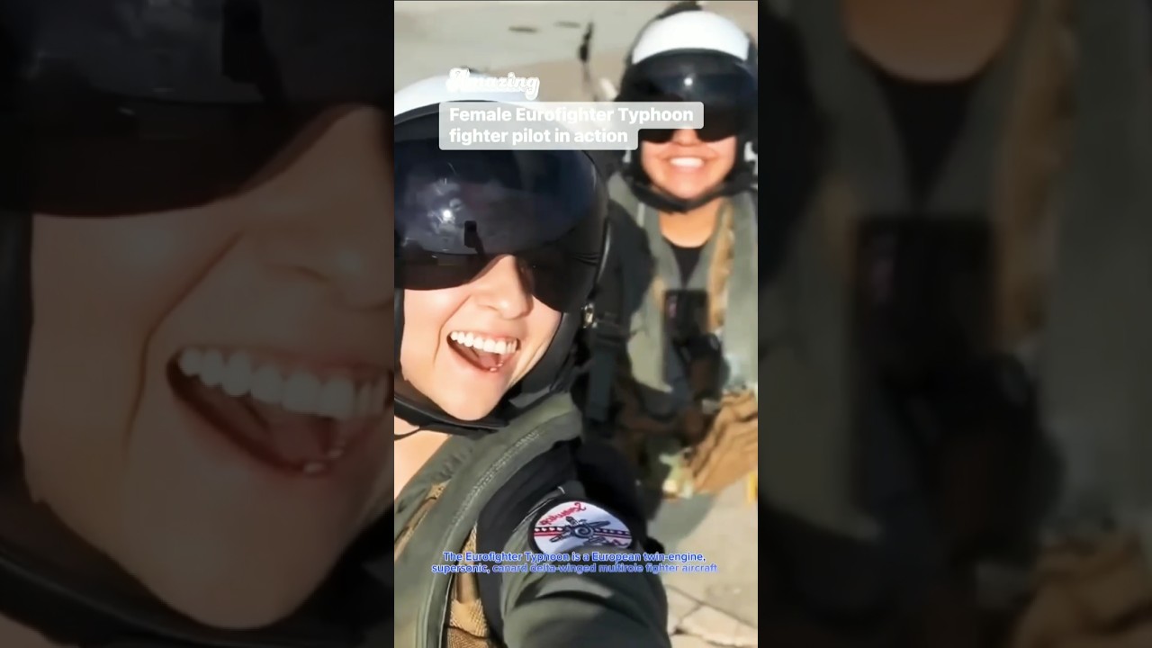 Female Eurofighter Typhoon Fighter Pilot in Action