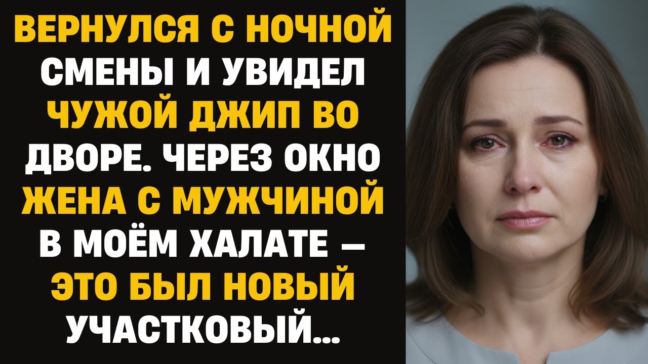 Вернулся с ночной смены и увидел чужой джип во дворе. Через окно жена с мужчиной в моём халате