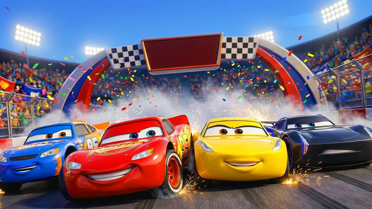 Full Throttle Clash🏆⚡| A Race Packed with Power and Pride | Lightning McQueen Animation