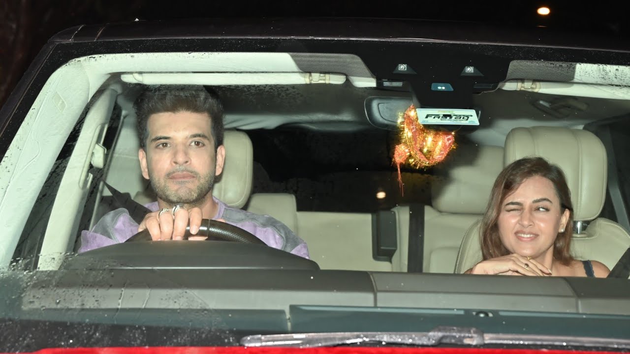 Tejasswi Prakash with Karan Kundrra spotted at next door in bandra