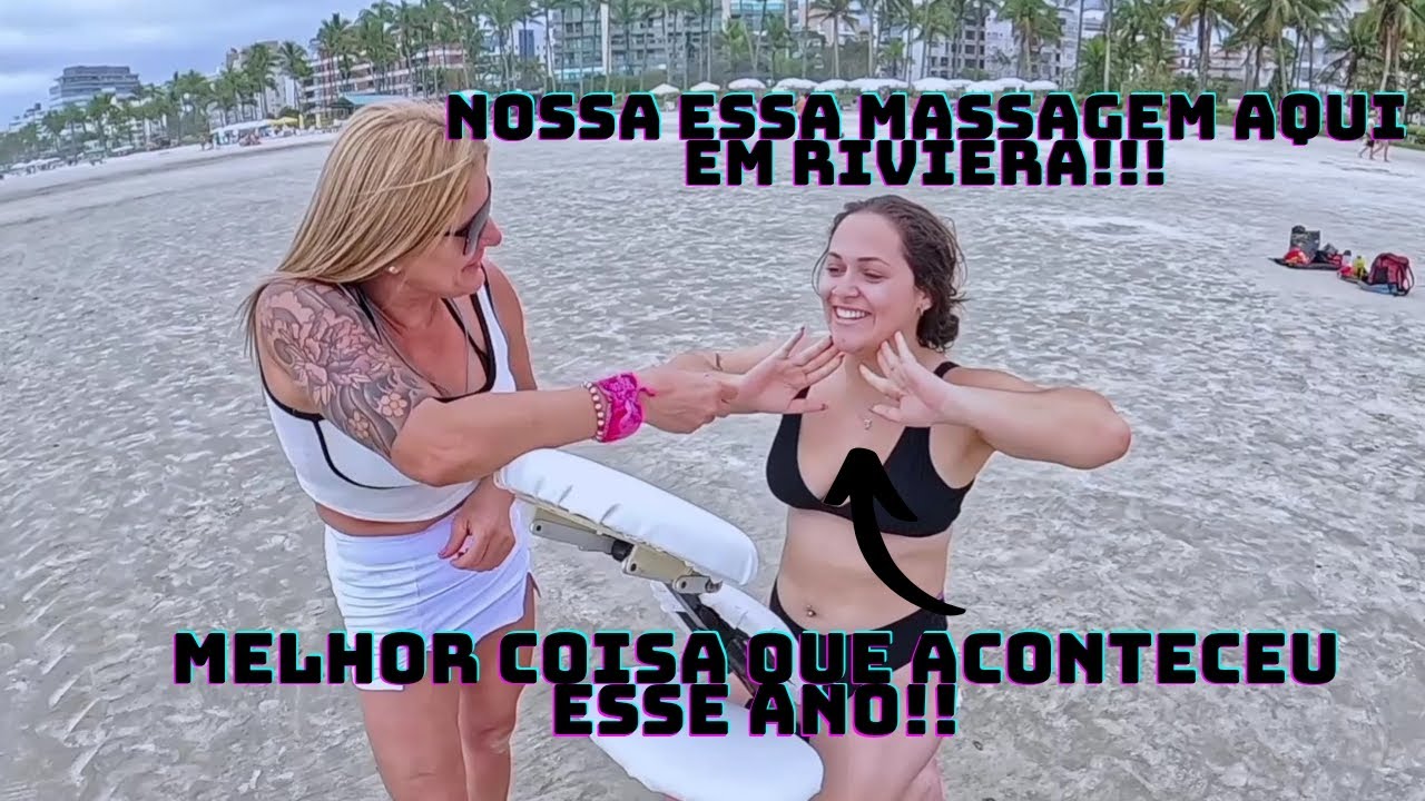 Massagem Quick -A modelo Se Surpreendeu e Relaxou na Praia!