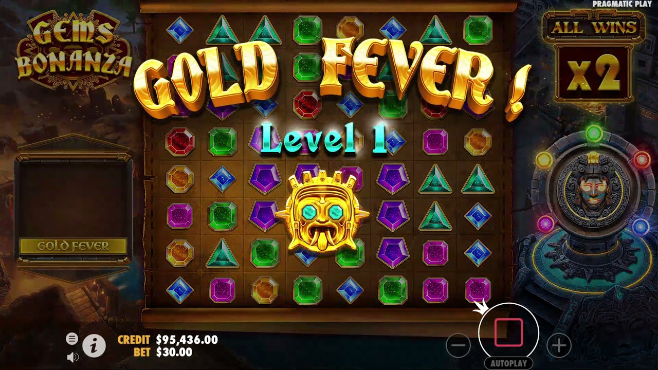 Winning at level 4 | Gems Bonanza
