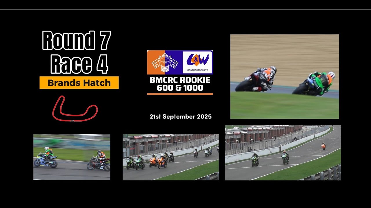 Rd7 Sun Race 18 Rookie L&W 1000s и 600s - Мотогонки в Бемзее - Брэндс-Хэтч, 21 сентября 2025 г.