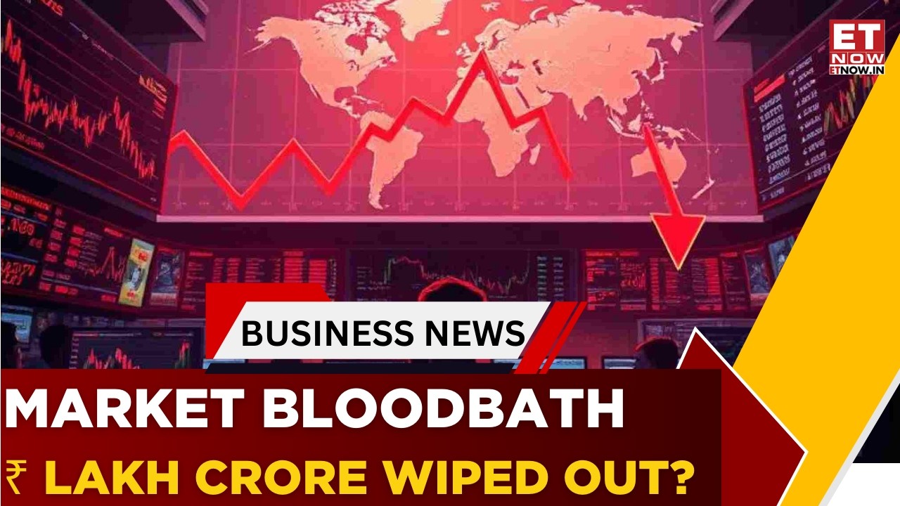 Closing Bell: Sensex Plummets 1,069 Pts, Nifty Below 25,450; Tech M, HCL Tech Drop 6% Each | ET Now