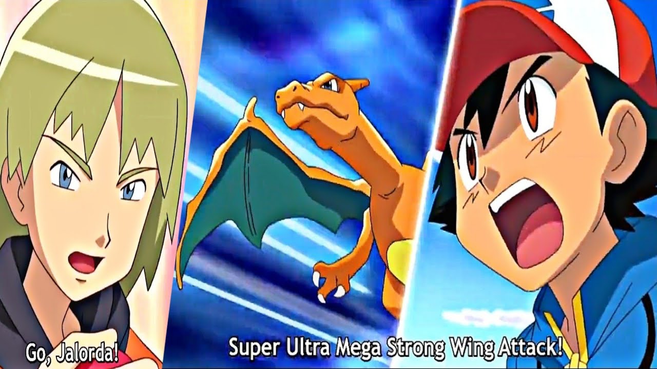 Ash's Charizard VS Trip's Serperior Full Battle | Pok&eacute;mon BW Adventures in Unova