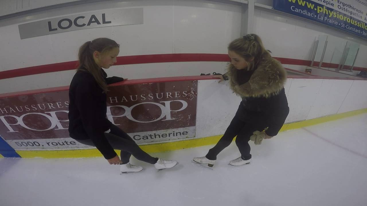 Pirouette assise sur glace