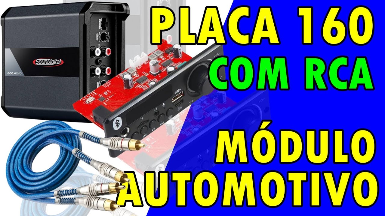 Como instalar módulo automotivo com RCA na placa decodificadora bluetooth 160w