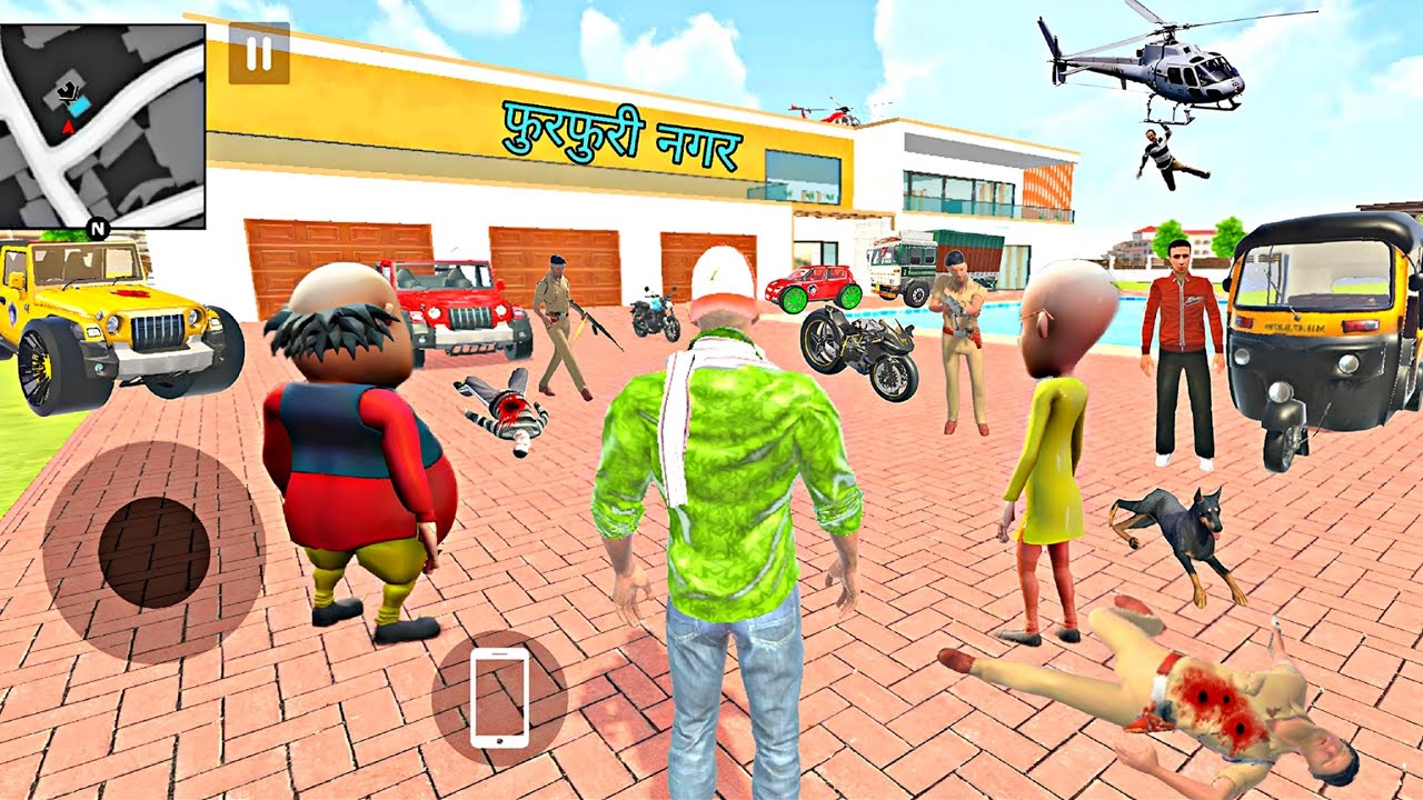 🤩 Franklin Se milne Motu Patlu aa Gaye 💥😱 Indian theft auto simulator 💥🤯Indian Bikes Driving 3d Game